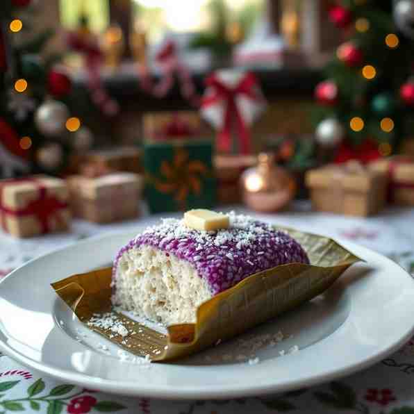 Puto Bumbong - Steamed Rice Cake for Christmas